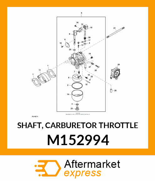 SHAFT, CARBURETOR THROTTLE M152994