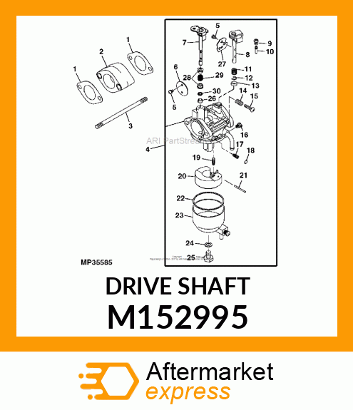 SHAFT, CARBURETOR CHOKE M152995