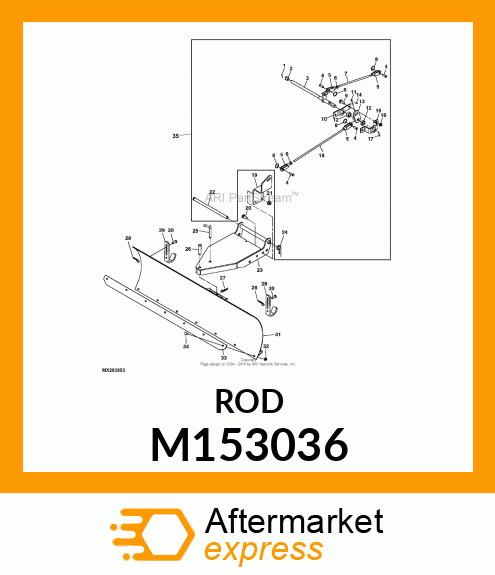 ROD, INNER IMP LIFT, CP M153036