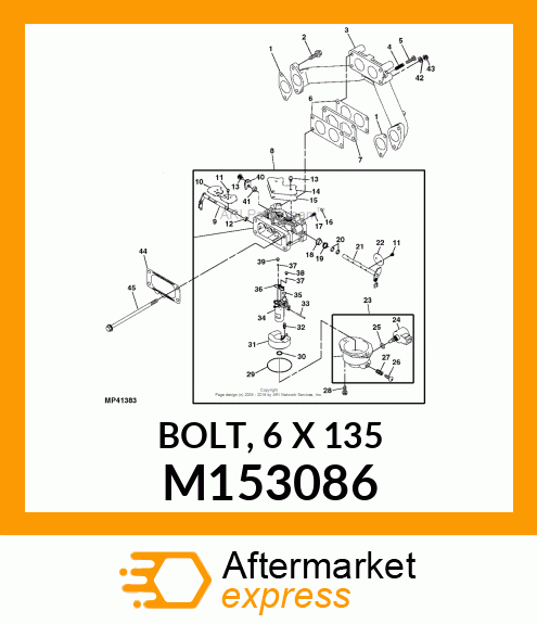 BOLT, 6 X 135 M153086