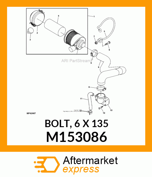 BOLT, 6 X 135 M153086