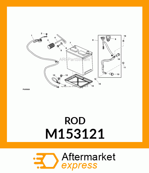 ROD, ROD, BATTERY HOLD M153121