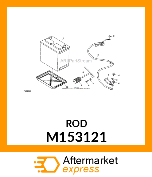 ROD, ROD, BATTERY HOLD M153121