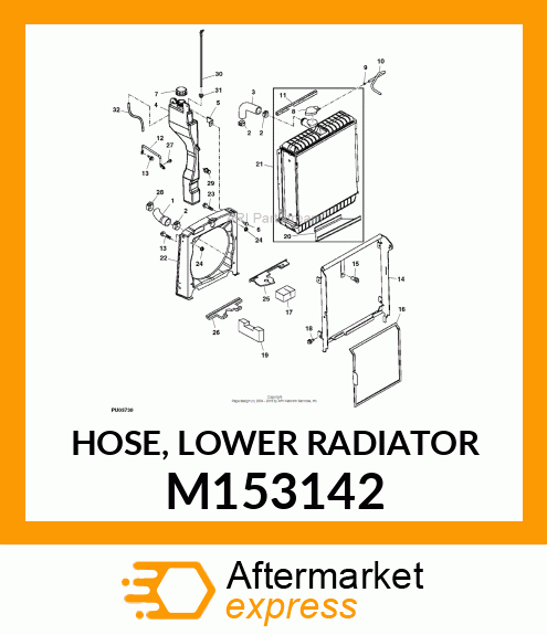 HOSE, LOWER RADIATOR M153142