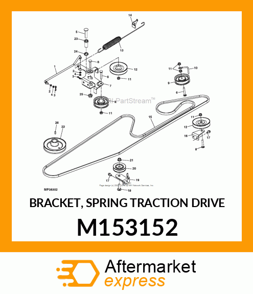 BRACKET, SPRING TRACTION DRIVE M153152