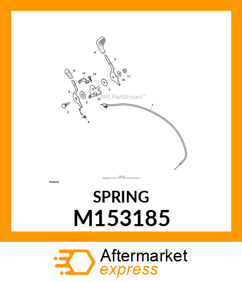 EXTENSION SPRING, SPRING, TILT HAND M153185