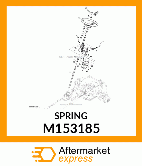 EXTENSION SPRING, SPRING, TILT HAND M153185