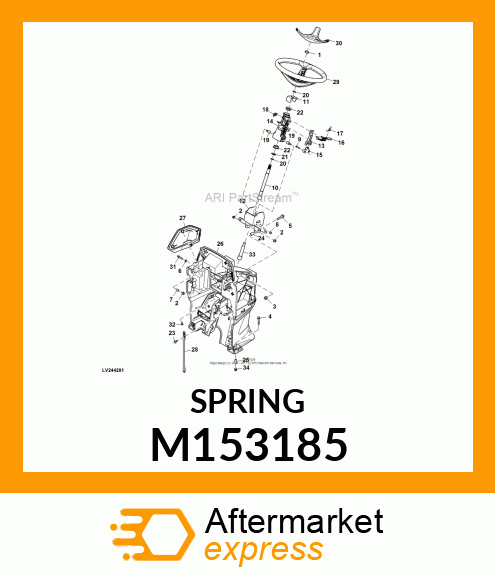 EXTENSION SPRING, SPRING, TILT HAND M153185