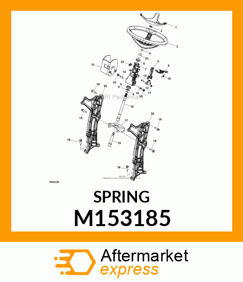 EXTENSION SPRING, SPRING, TILT HAND M153185