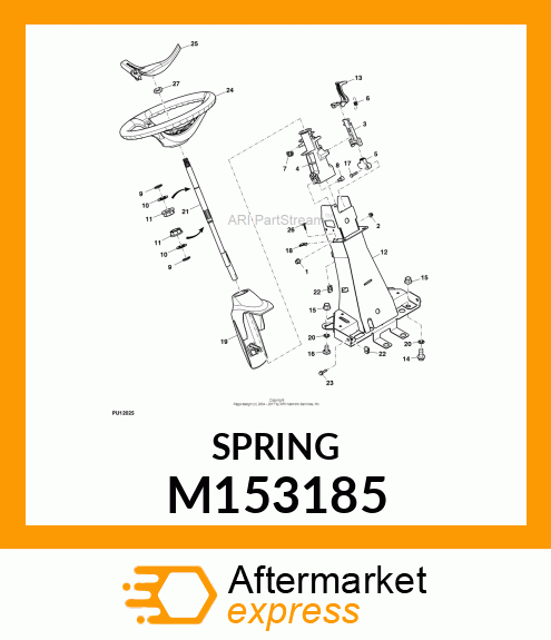 EXTENSION SPRING, SPRING, TILT HAND M153185