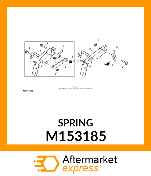 EXTENSION SPRING, SPRING, TILT HAND M153185