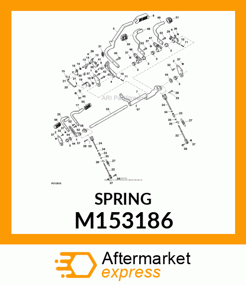 EXTENSION SPRING, SPRING, TILT RETU M153186