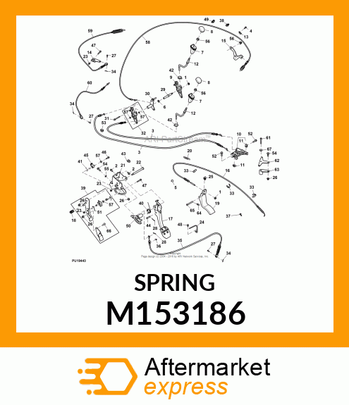 EXTENSION SPRING, SPRING, TILT RETU M153186