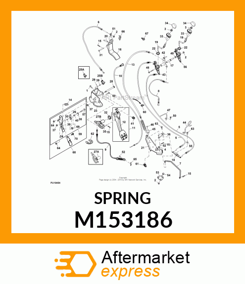 EXTENSION SPRING, SPRING, TILT RETU M153186