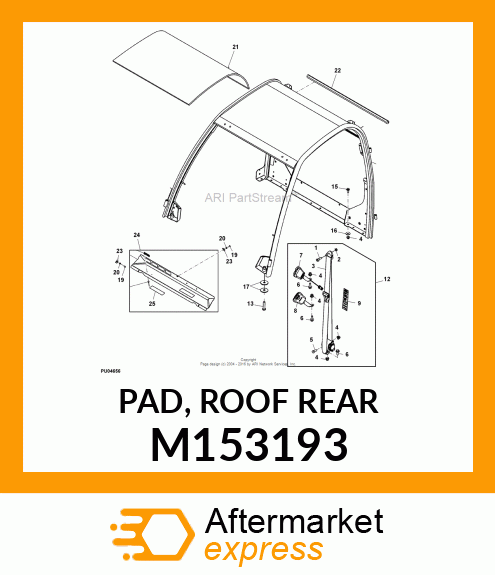 PAD, ROOF REAR M153193