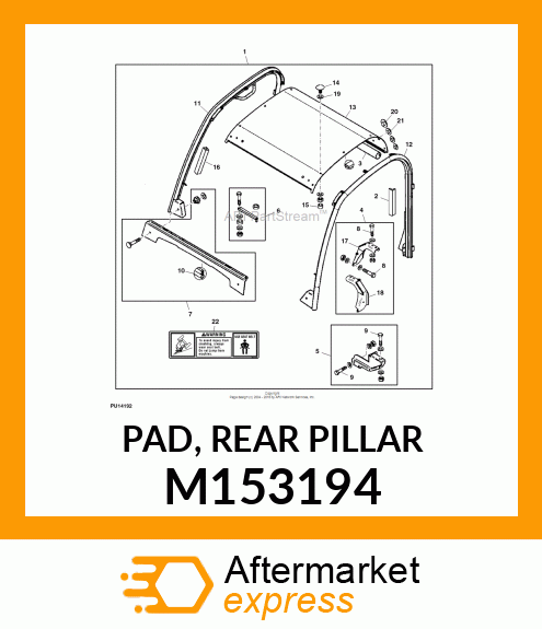 PAD, REAR PILLAR M153194