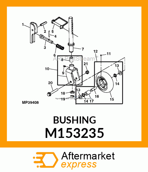 BUSHING, BUSHING, CASTER PIVOT CUT M153235