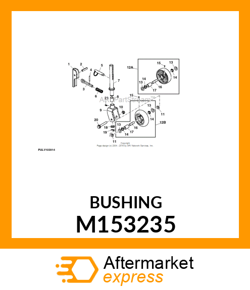 BUSHING, BUSHING, CASTER PIVOT CUT M153235