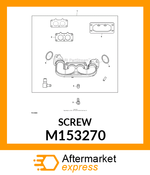 SCREW,HEX WAH HEAD W/RECESS 6 M153270