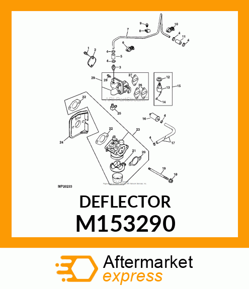 DEFLECTOR, HEAT M153290