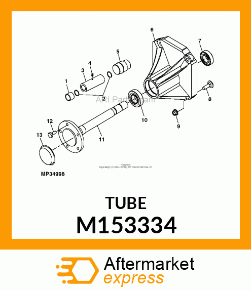 TUBE, AIR INTAKE 6X4 M153334