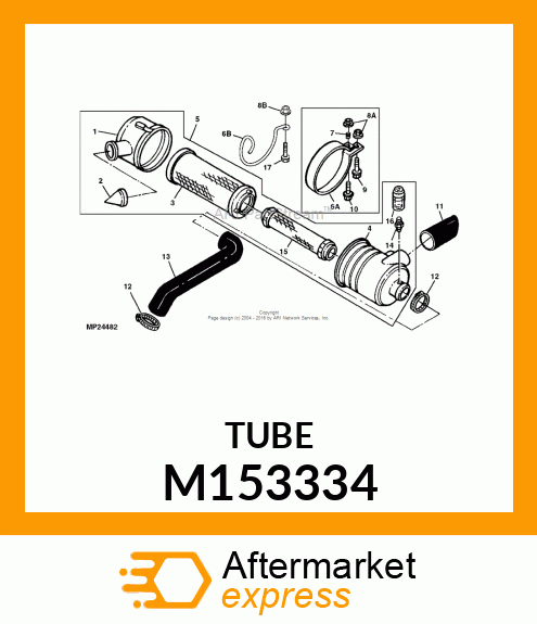 TUBE, AIR INTAKE 6X4 M153334