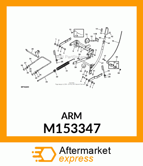 ARM, LH REAR DRAFT (M110937 PAINT) M153347