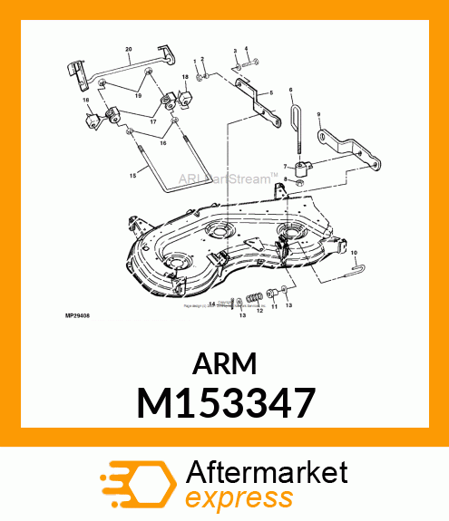 ARM, LH REAR DRAFT (M110937 PAINT) M153347