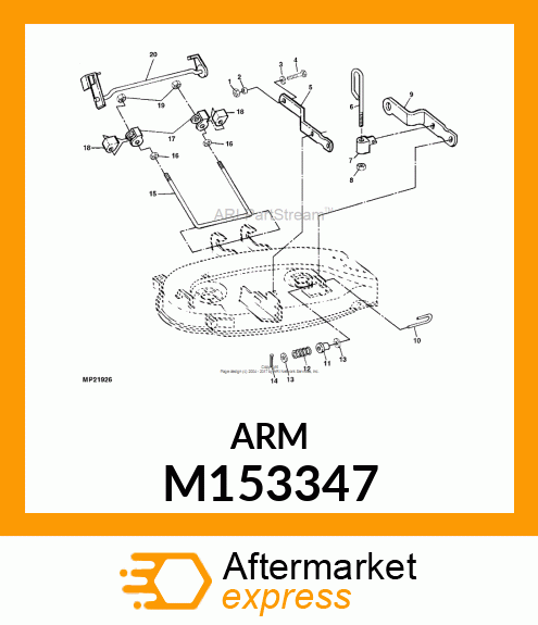 ARM, LH REAR DRAFT (M110937 PAINT) M153347