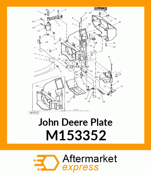 PLATE, PLATE, BOTTOM M114965 PAINT M153352