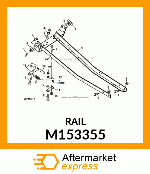 FRAME, WELDED SNOWTHROWER M153355