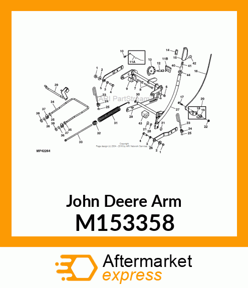 ARM, RH REAR DRAFT(M138849 PAINTED) M153358