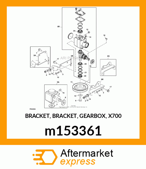 BRACKET, BRACKET, GEARBOX, X700 m153361