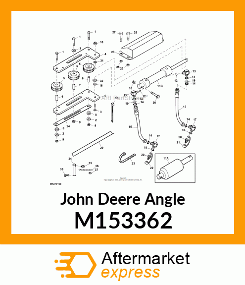 ANGLE, SPOUT ROT SHIELD(M146668 PT) M153362