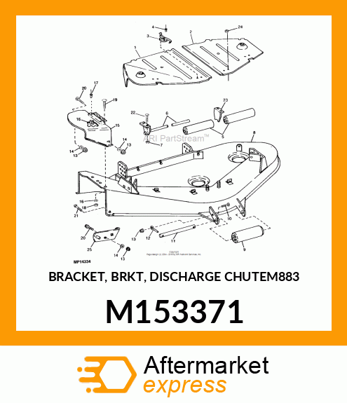 BRACKET, BRKT, DISCHARGE CHUTEM883 M153371