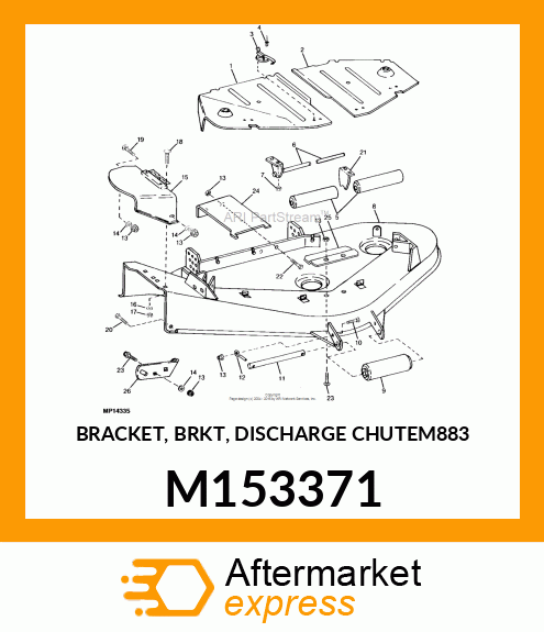 BRACKET, BRKT, DISCHARGE CHUTEM883 M153371