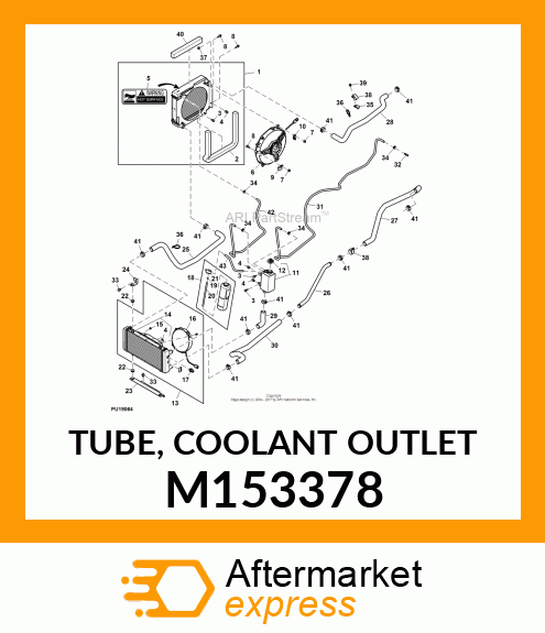 TUBE, COOLANT OUTLET M153378