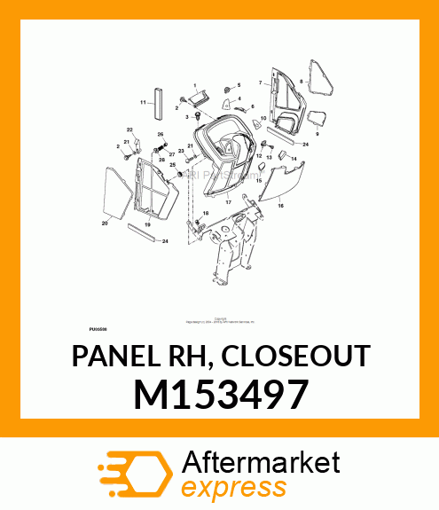 PANEL RH, CLOSEOUT M153497