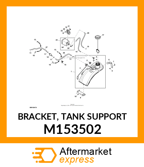 BRACKET, TANK SUPPORT M153502