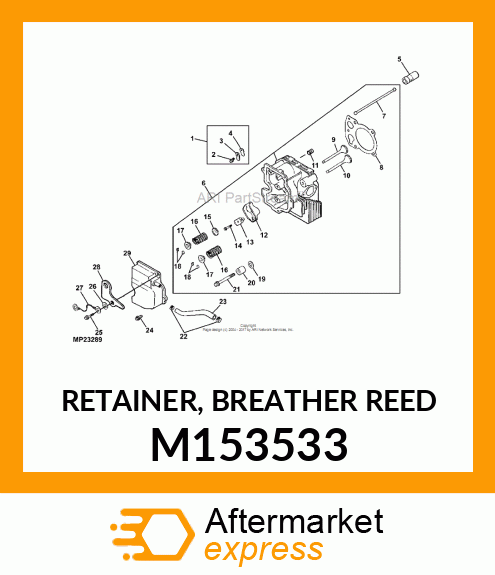 RETAINER, BREATHER REED M153533