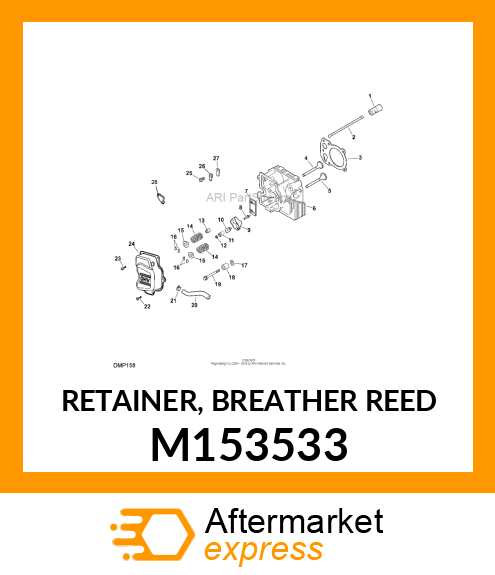 RETAINER, BREATHER REED M153533