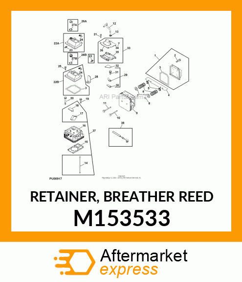 RETAINER, BREATHER REED M153533