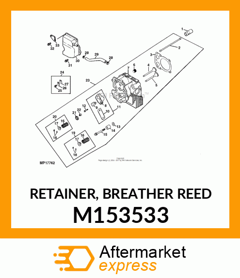 RETAINER, BREATHER REED M153533