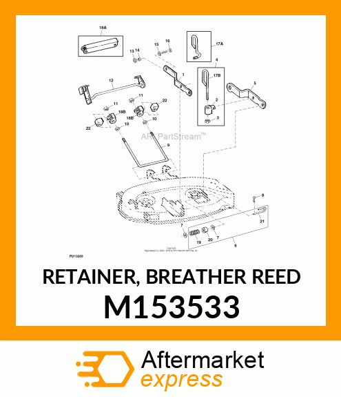 RETAINER, BREATHER REED M153533