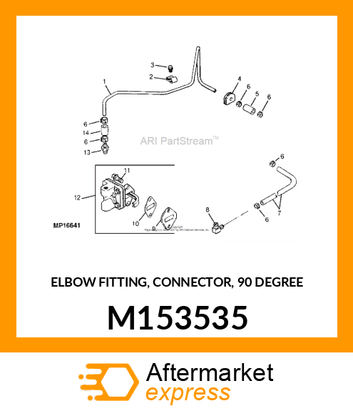 ELBOW FITTING, CONNECTOR, 90 DEGREE M153535