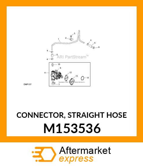 CONNECTOR, STRAIGHT HOSE M153536