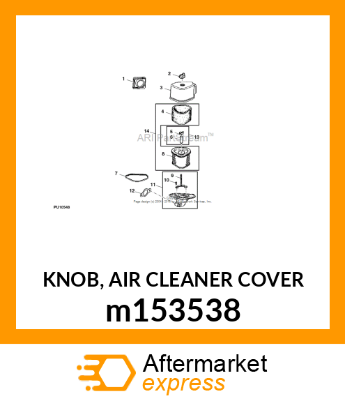 KNOB, AIR CLEANER COVER m153538