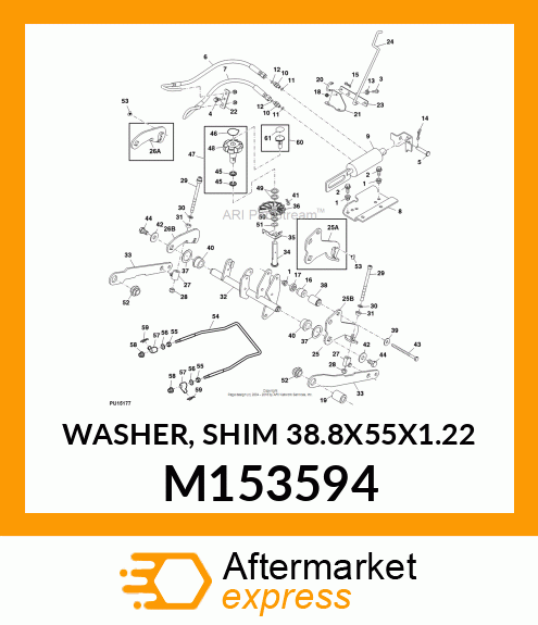 WASHER, SHIM 38.8X55X1.22 M153594