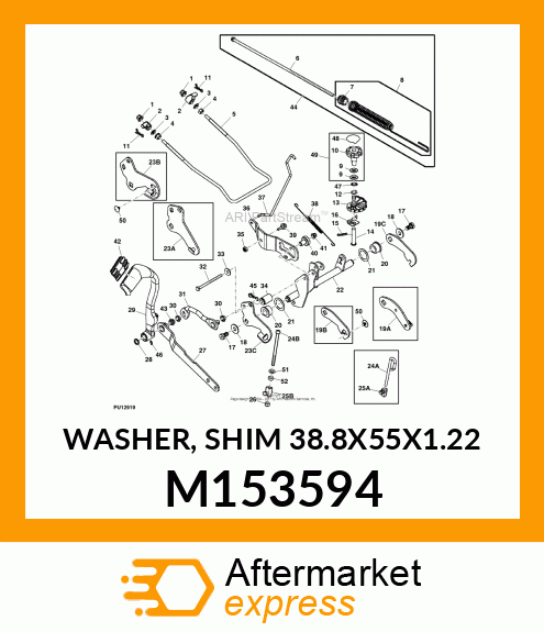 WASHER, SHIM 38.8X55X1.22 M153594