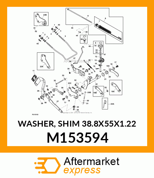 WASHER, SHIM 38.8X55X1.22 M153594